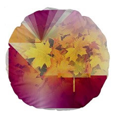 Colorful Nature Large 18  Premium Flano Round Cushions by Sparkle
