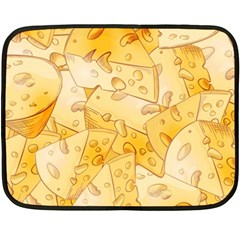Cheese-slices-seamless-pattern-cartoon-style Double Sided Fleece Blanket (mini) by Pakemis