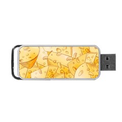 Cheese-slices-seamless-pattern-cartoon-style Portable Usb Flash (one Side) by Pakemis