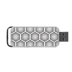 Halftone-tech-hexagons-seamless-pattern Portable Usb Flash (two Sides) by Pakemis