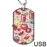 Tomato-seamless-pattern-juicy-tomatoes-food-sauce-ketchup-soup-paste-with-fresh-red-vegetables-backd Dog Tag USB Flash (Two Sides) Front