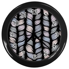 Seamless Pattern With Interweaving Braids Wall Clock (black) by Pakemis