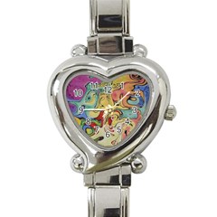 Abstract Art Heart Italian Charm Watch by gasi