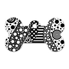 Black And White Dog Tag Bone (two Sides) by gasi