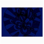 Blue 3 Zendoodle Large Glasses Cloth (2 Sides) Back
