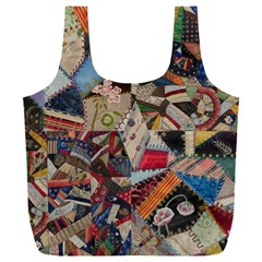 Background Embroidery Pattern Stitches Abstract Full Print Recycle Bag (xxxl) by Uceng