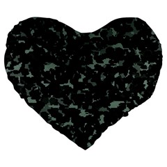 Pattern Texture Army Military Background Large 19  Premium Flano Heart Shape Cushions by Uceng