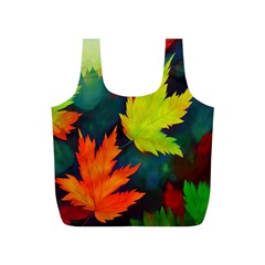 Leaves Foliage Autumn Nature Forest Fall Full Print Recycle Bag (s) by Uceng
