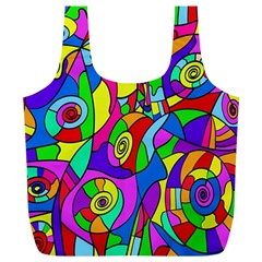 Colorful Stylish Design Full Print Recycle Bag (xl) by gasi