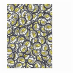 Gong Instrument Motif Pattern Large Garden Flag (two Sides) by dflcprintsclothing