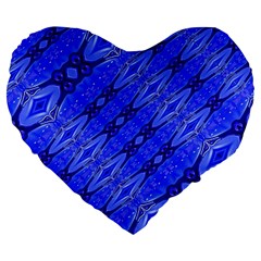 Abstract Tech Modern Pattern Large 19  Premium Flano Heart Shape Cushions by dflcprintsclothing