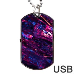 Space Futuristic Shiny Abstraction Dog Tag Usb Flash (one Side) by Pakemis