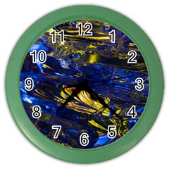 Space Futuristic Shiny Abstraction Flash Colorful Color Wall Clock by Pakemis