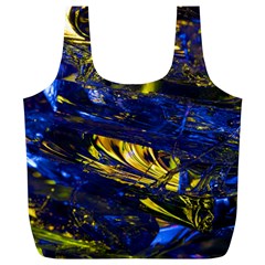 Space Futuristic Shiny Abstraction Flash Colorful Full Print Recycle Bag (xl) by Pakemis