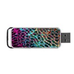 Fractal Abstract Waves Background Wallpaper Portable USB Flash (Two Sides) Front