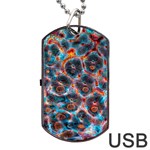 Fractal Black Texture Wallpaper Art Design Art Dog Tag USB Flash (Two Sides) Back