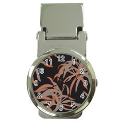 Leaf Leaves Pattern Print Money Clip Watches by Ravend