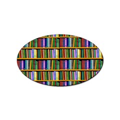 Books On A Shelf Sticker (oval) by TetiBright