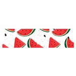 Watermelon Seamless Pattern Oblong Satin Scarf (16  x 60 ) Front