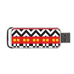 Shapes Rows Portable Usb Flash (one Side) by LalyLauraFLM
