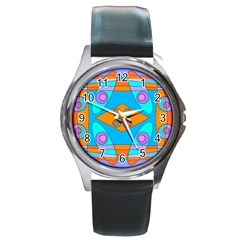 Bohemian Chintz Y Round Metal Watch by Mazipoodles
