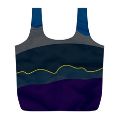 Abstract Landscape Art Design Pattern Water Full Print Recycle Bag (l) by Jancukart