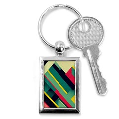 Pattern Abstract Geometric Design Key Chain (rectangle) by Jancukart