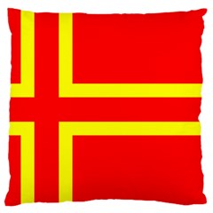 Normandy Flag Large Premium Plush Fleece Cushion Case (two Sides) by tony4urban