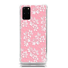Texture With White Flowers Samsung Galaxy S20plus 6 7 Inch Tpu Uv Case by artworkshop