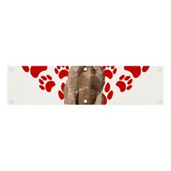 Weimaraner Gifts T- Shirt Cool Weimaraner Valentine Heart Paw Weimaraner Dog Lover Valentine Costume Banner And Sign 4  X 1  by maxcute