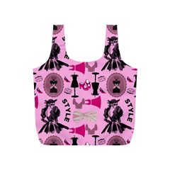 Fashion Girl Newyork Bts Nft Full Print Recycle Bag (s) by Ravend