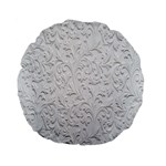 Plaster Background Floral Pattern Standard 15  Premium Flano Round Cushions Back