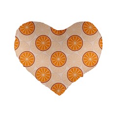 Orange Slices! Standard 16  Premium Heart Shape Cushions by fructosebat