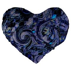 Dweeb Design Large 19  Premium Flano Heart Shape Cushions by MRNStudios