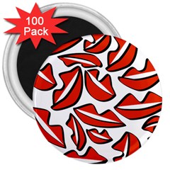 Lips 1 3  Magnets (100 Pack) by Mazipoodles