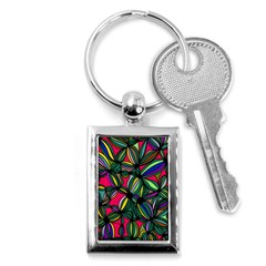 Background Pattern Flowers Seamless Key Chain (rectangle) by Jancukart