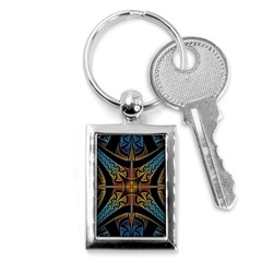Abstract, Pattern Arabesque Design Tile Decoration Seamless Key Chain (rectangle) by Jancukart