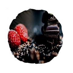 Chocolate Dark Standard 15  Premium Round Cushions by artworkshop