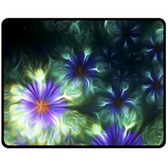Fractalflowers Fleece Blanket (medium) by Sparkle