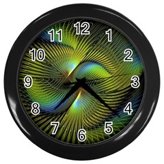 Digitalart  Waves Wall Clock (black) by Sparkle