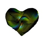 Digitalart  Waves Standard 16  Premium Flano Heart Shape Cushions Back
