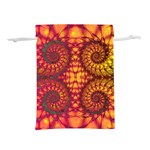 Abstract Art Pattern Fractal Design Lightweight Drawstring Pouch (M) Back