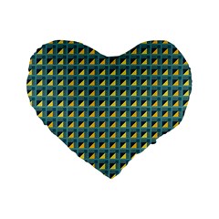 Building Voids Green Standard 16  Premium Flano Heart Shape Cushions by Mazipoodles