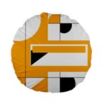 Design Pattern Yellow Background Art Standard 15  Premium Flano Round Cushions Front