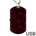 Folding Fan Seamless Pattern Dog Tag USB Flash (Two Sides) Front