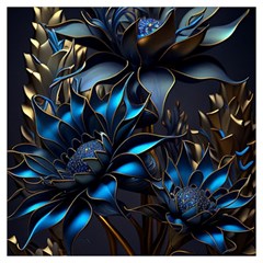 Flower Metal Flowers Sculpture Lightweight Scarf  by Ravend