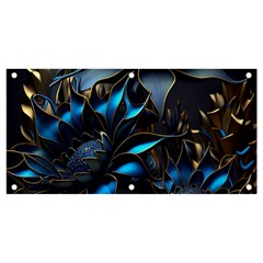 Flower Metal Flowers Sculpture Banner And Sign 4  X 2  by Ravend
