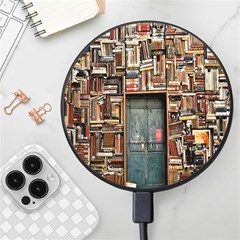 Books Wireless Fast Charger(black) by artworkshop
