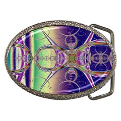 Fractal Abstract Digital Art Art Colorful Belt Buckles by Ravend