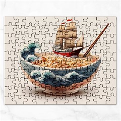 Ai Generated Noodles Pirate Chinese Food Food Rectangular Jigsaw Puzzl by danenraven